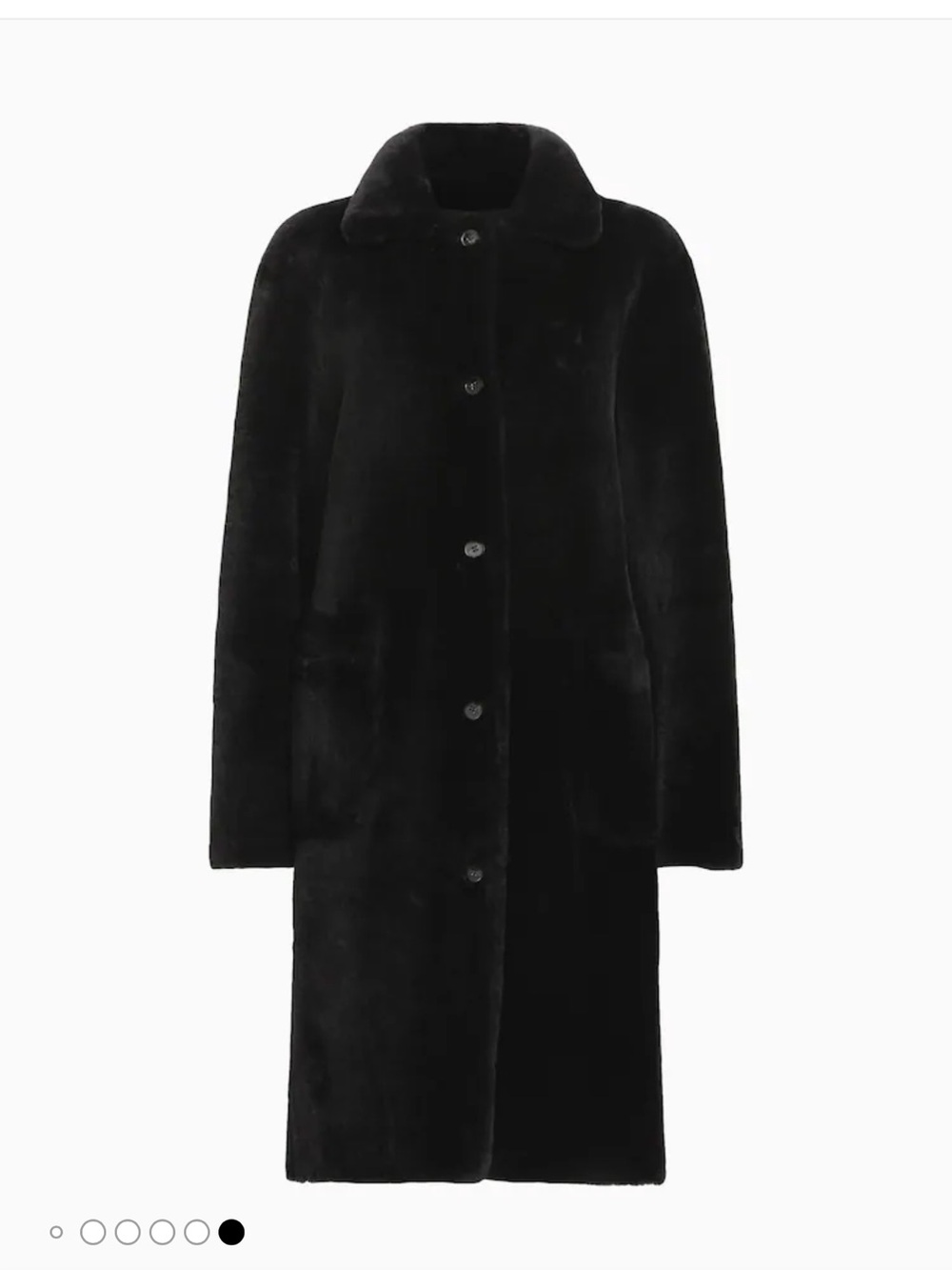 AllSaints Black Serra Reversible Shearling Coat